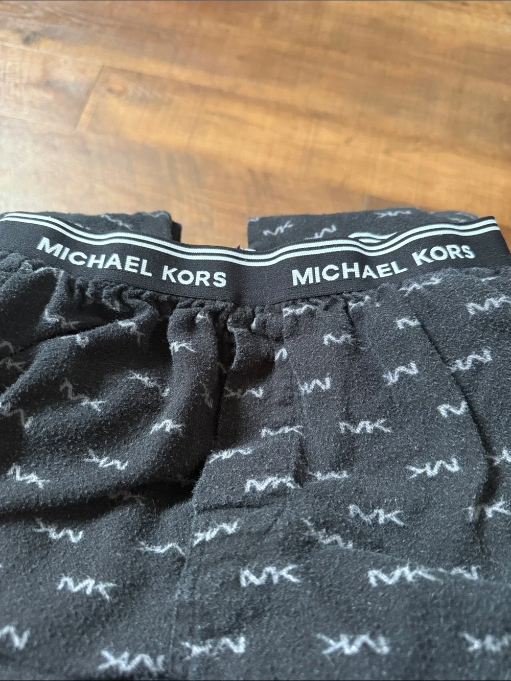 Michael Kors Black MK Logo Pajama Pants Size Small 100% Cotton Sleepwear